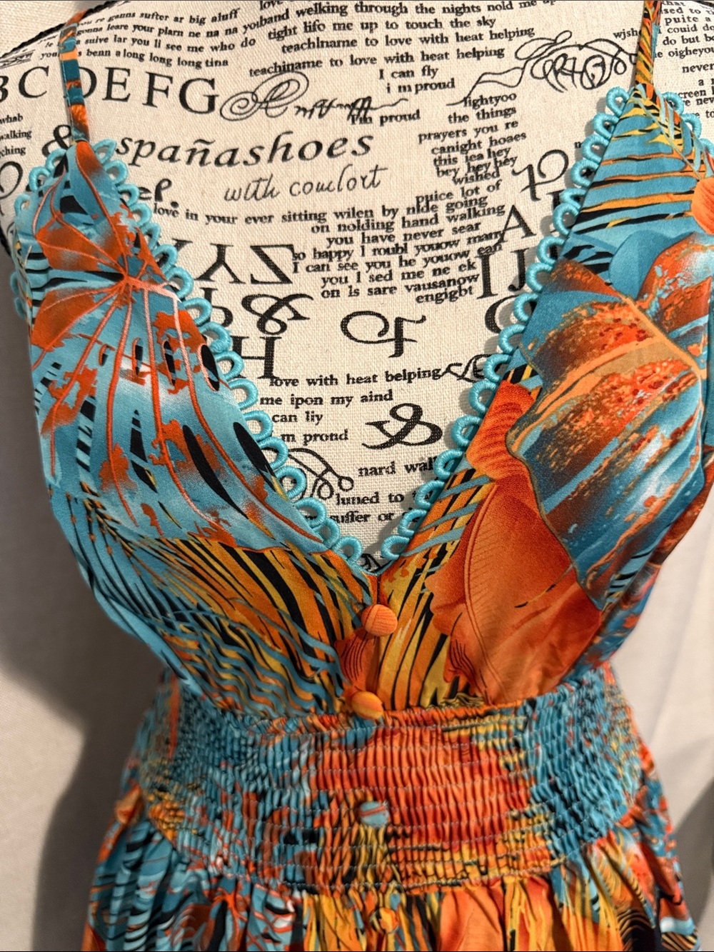 FashionNova Tropical Maxi Dress Sz S - Picture 11 of 13